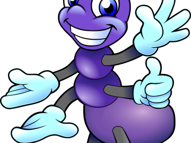 Ant Clipart Children's - Cartoon Purple Ants - Png Download (640x480), Png Download