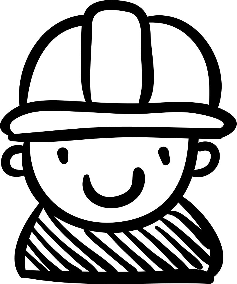 Constructor Worker Hand Drawn Person Comments - Drawn Worker Png Clipart (817x980), Png Download