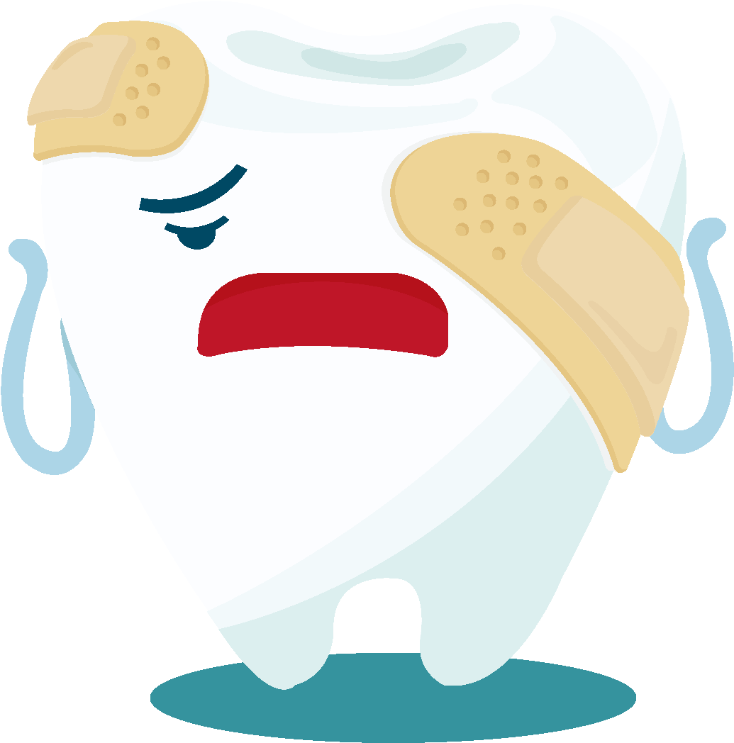 Hand Drawn White Tooth Elements - Toothache Puns Clipart (1772x1378), Png Download
