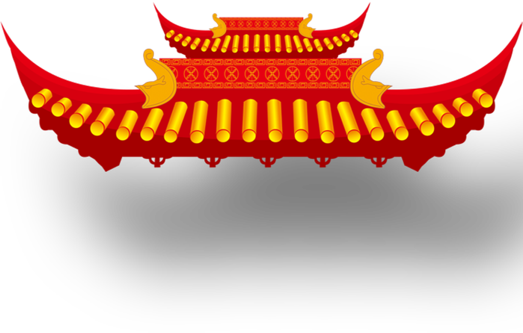 Hand Drawn Cartoon Palace Transparent Decorative - หลังคา Png Clipart (1024x1006), Png Download