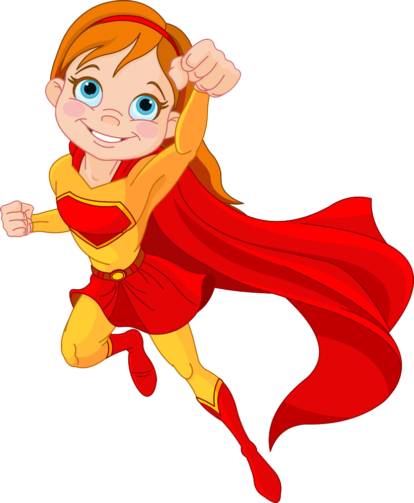 Supergirl Clip Superwoman - Cartoon Super Hero Girl - Png Download (823x1000), Png Download
