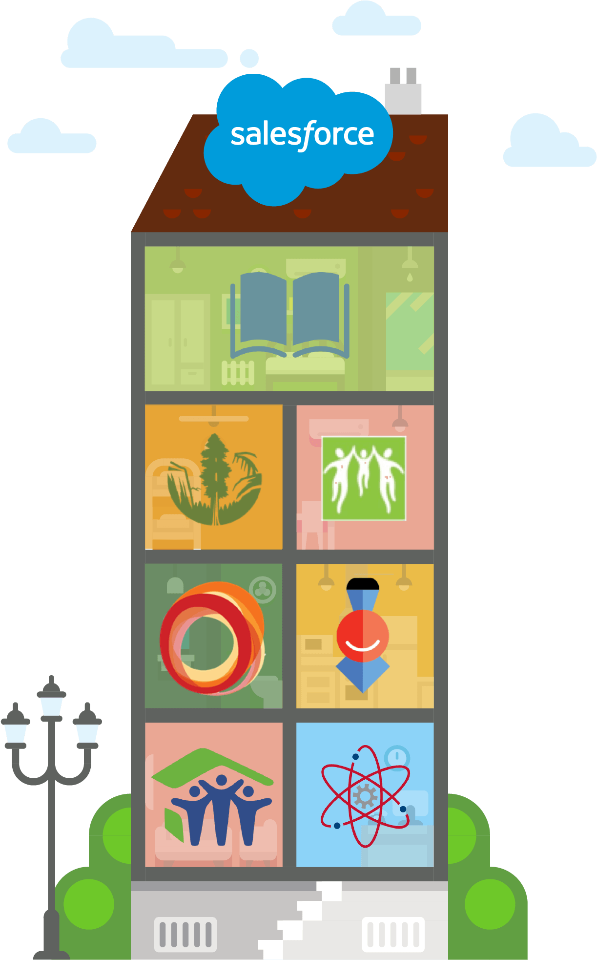 Image Of A Salesforce Apartment Building - Building Clipart (1500x2250), Png Download