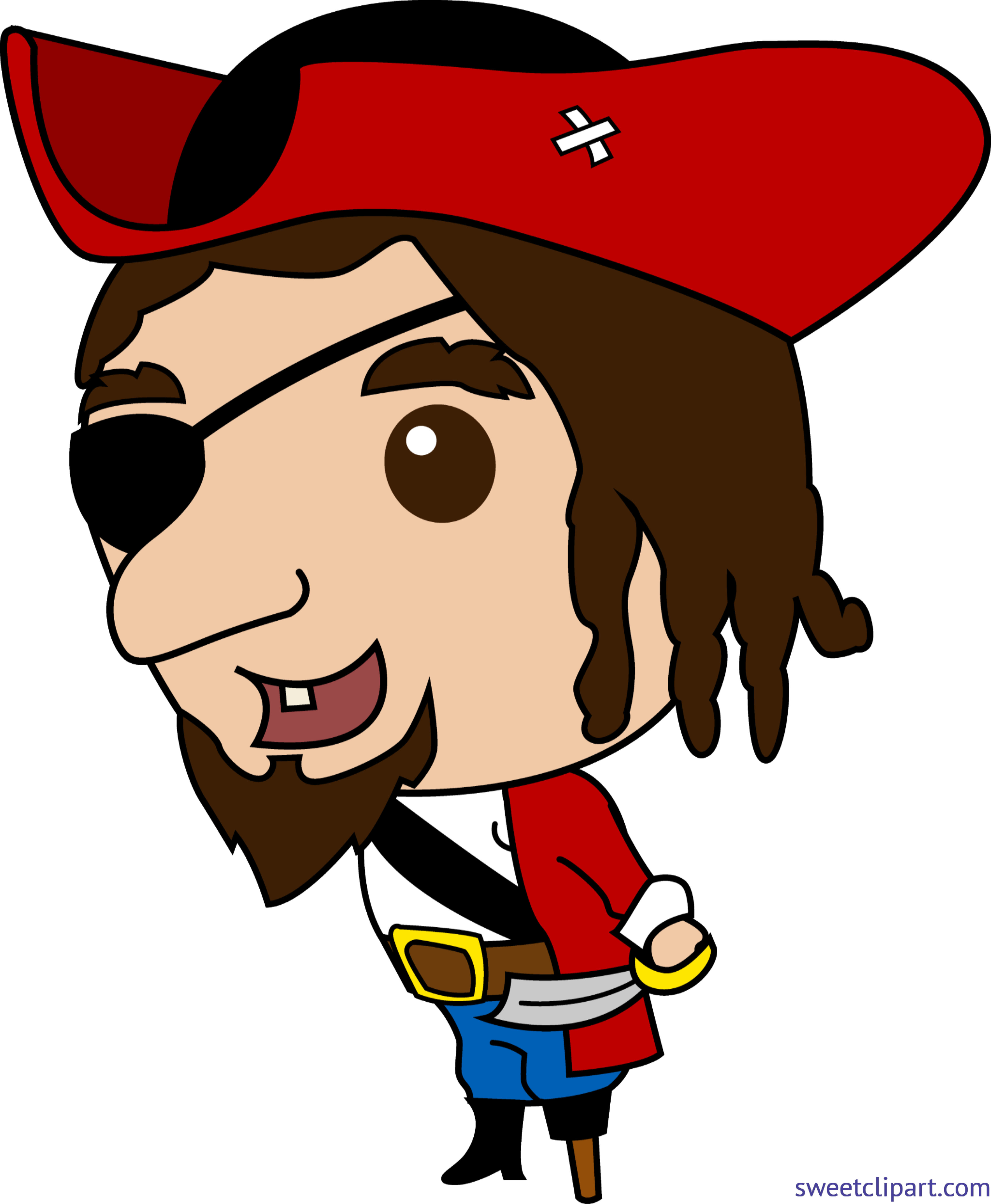 Pirate Cute Clip Art Sweet - Pirate Clip Art Png Transparent Png (5225x6346), Png Download