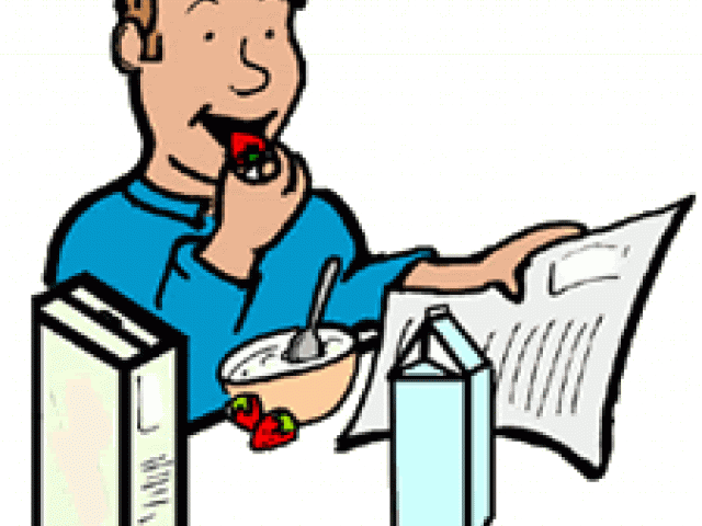 Jpg Transparent Library Free On Dumielauxepices Net - Eating Breakfast Clipart - Png Download (640x480), Png Download