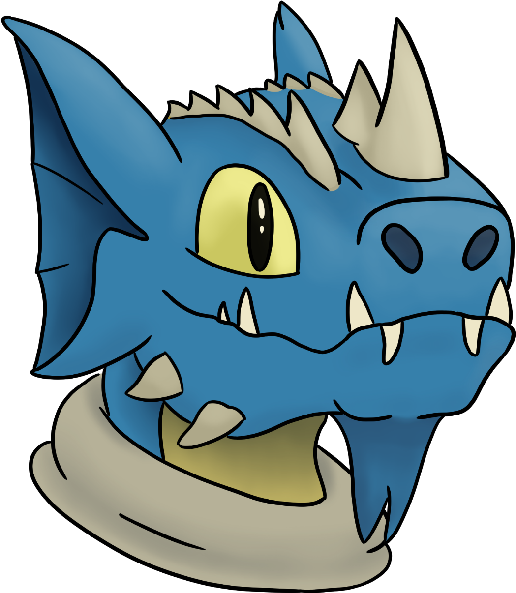 Blue Dragon Style Carey Fangbattle, In Colour - Color Clipart (1204x1361), Png Download