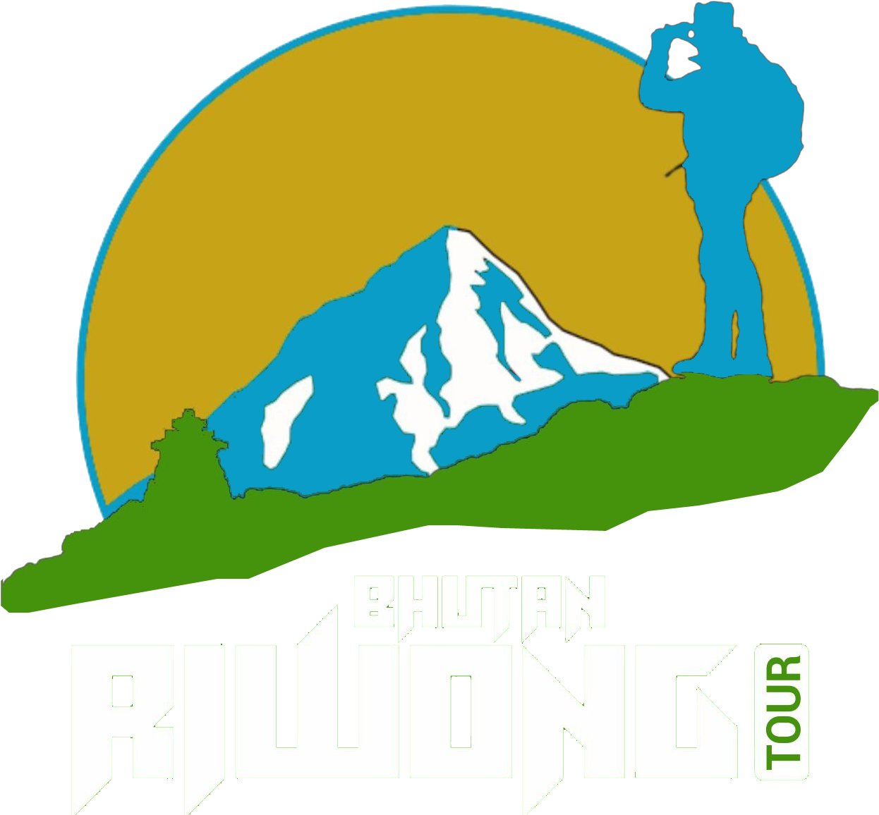 Bhutan Riwong Tour - Clip Art Mountains In A Circle - Png Download (1245x1280), Png Download
