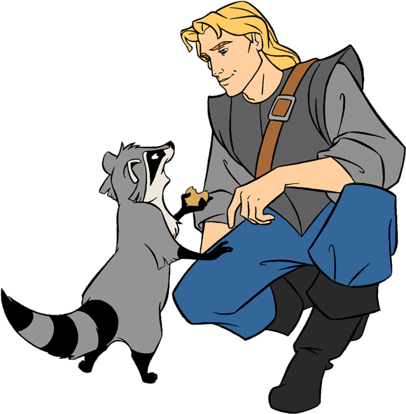 Free Download Meeko John Smith Clipart Meeko Captain - Meeko John Smith Disney - Png Download (600x620), Png Download