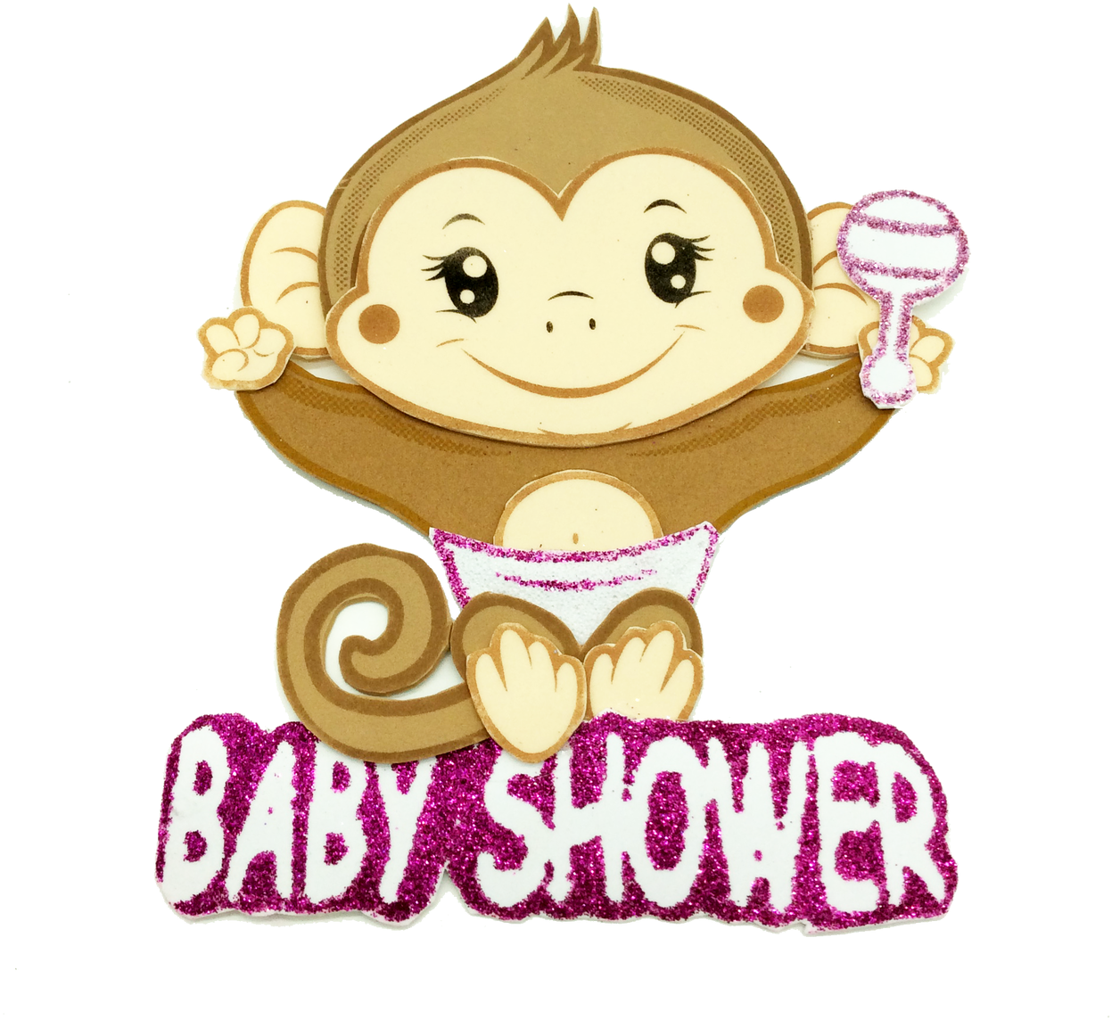 8" Baby Monkey - Cartoon Clipart (1280x1277), Png Download