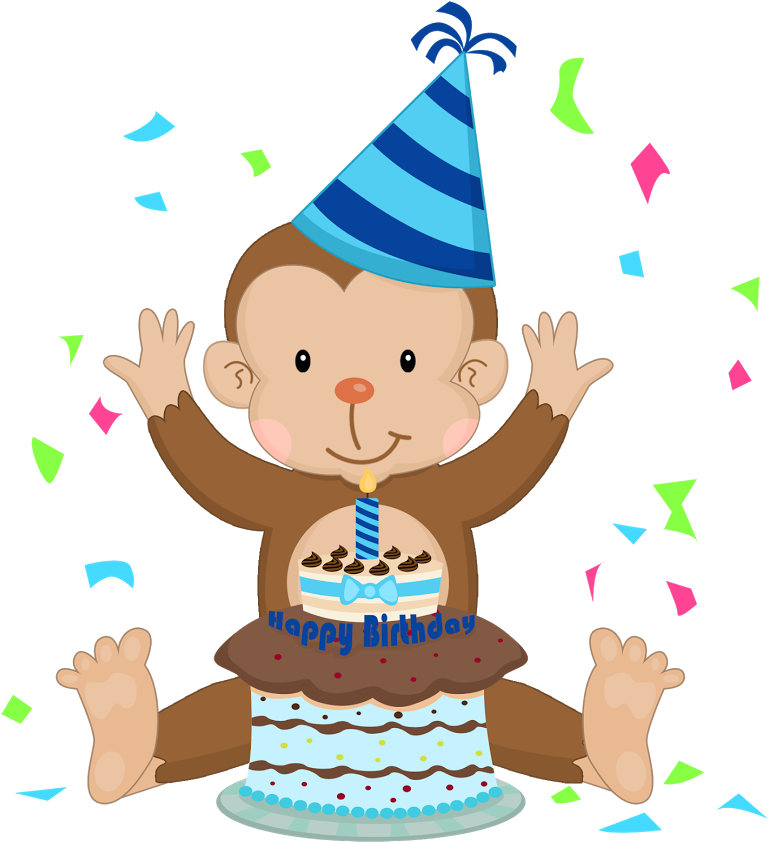 Girls Clipart Monkey - Cartoon - Png Download (865x865), Png Download