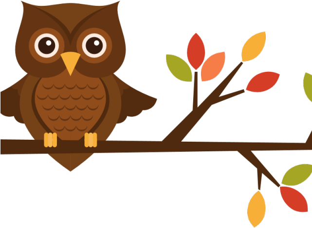 Autumn Clipart Owl - Brown-owl-family Large Mug - Png Download (640x480), Png Download