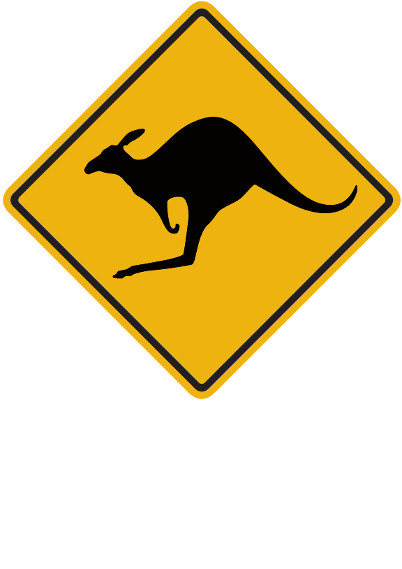 Kangaroo Crossing Sign $25 - Kangaroo Crossing Sign Clipart (903x903), Png Download