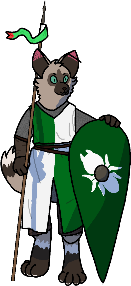 My Fursona In 11th Century Warrior Outfit - Cartoon Clipart (1280x1280), Png Download