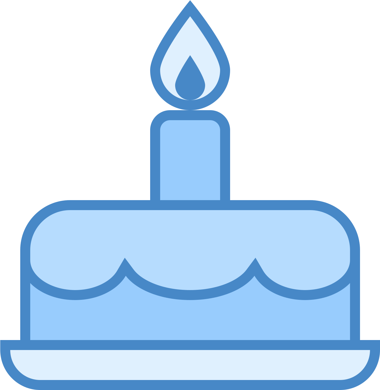 Dear Aagla Members, - Birthday Cake Icon Png Blue Clipart (1600x1600), Png Download