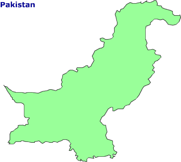 Map Of Pakistan - Pakistan Outline Map Clipart (745x600), Png Download