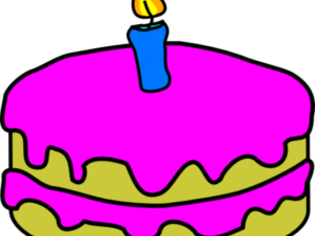 Birthday Cake Clip Art - Birthday Cake 2 Candles - Png Download (640x480), Png Download