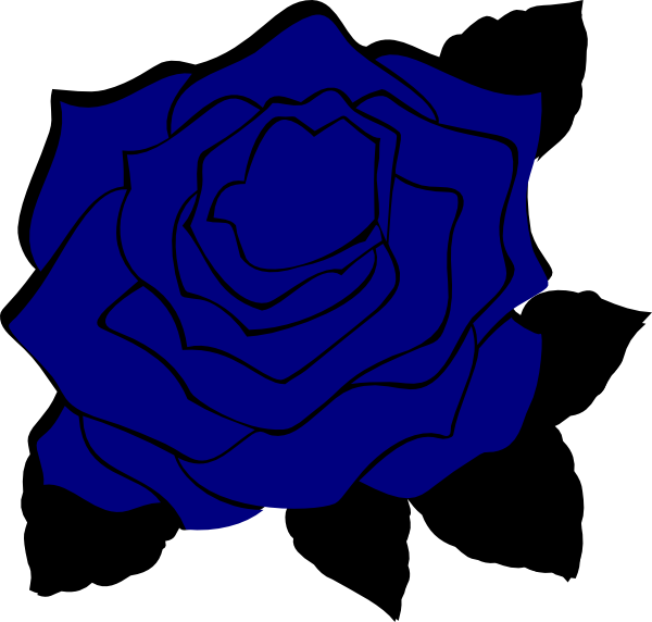 How To Set Use Blue Rose Svg Vector Clipart (600x572), Png Download