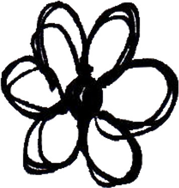 Thank Thankyou Flower Flowers Tumblr Black Freetoedit - Doodle Flower Transparent Clipart (1024x1024), Png Download