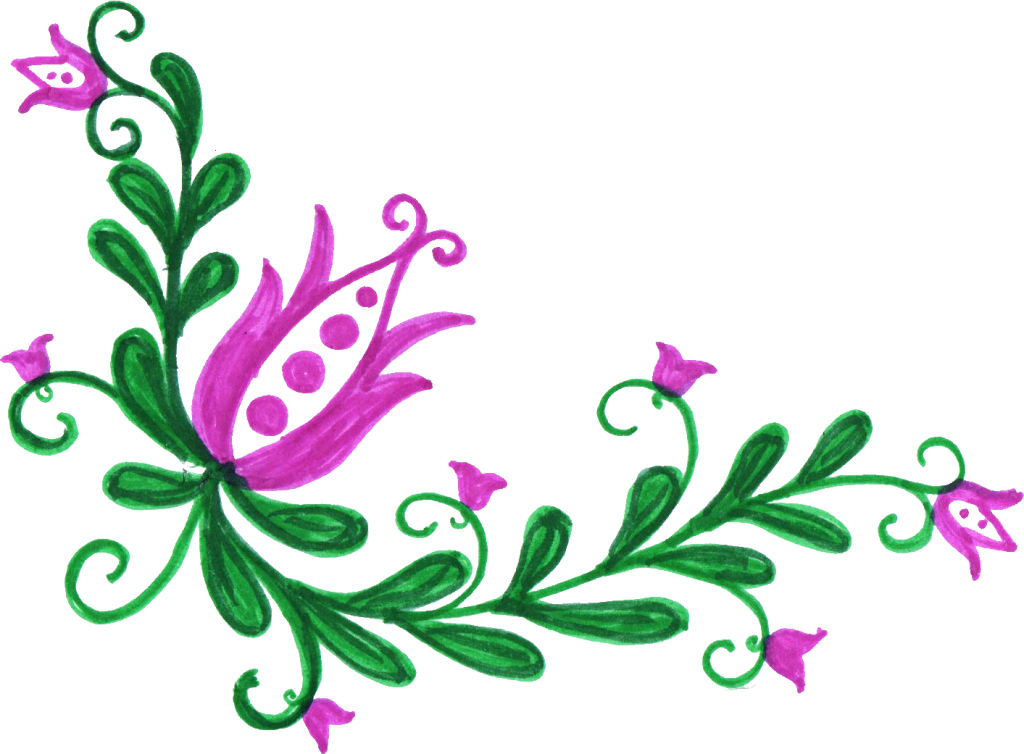 Colorful Flower Png Transparent Vol Onlygfx - Ornaments Flower Colors Png Clipart (1024x754), Png Download