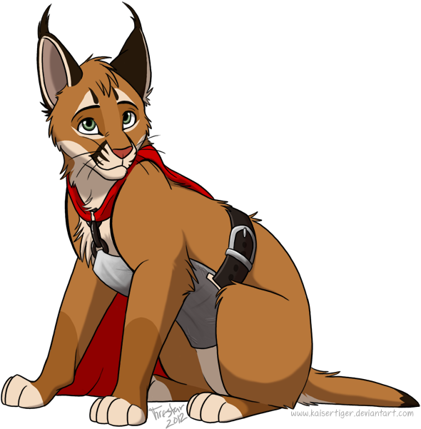 Love Me - Caracal Fursona Clipart (614x628), Png Download