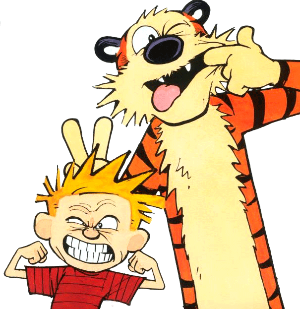 Calvin And Hobbes Clipart Hugging - Calvin And Hobbes Tenth Anniversary Book - Png Download (605x623), Png Download