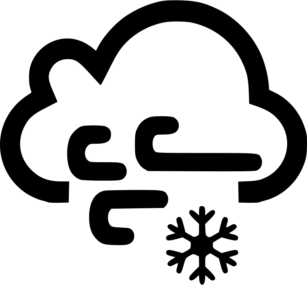 Clipart Clouds Windy Wind And Snow Icon Png Download Full Size