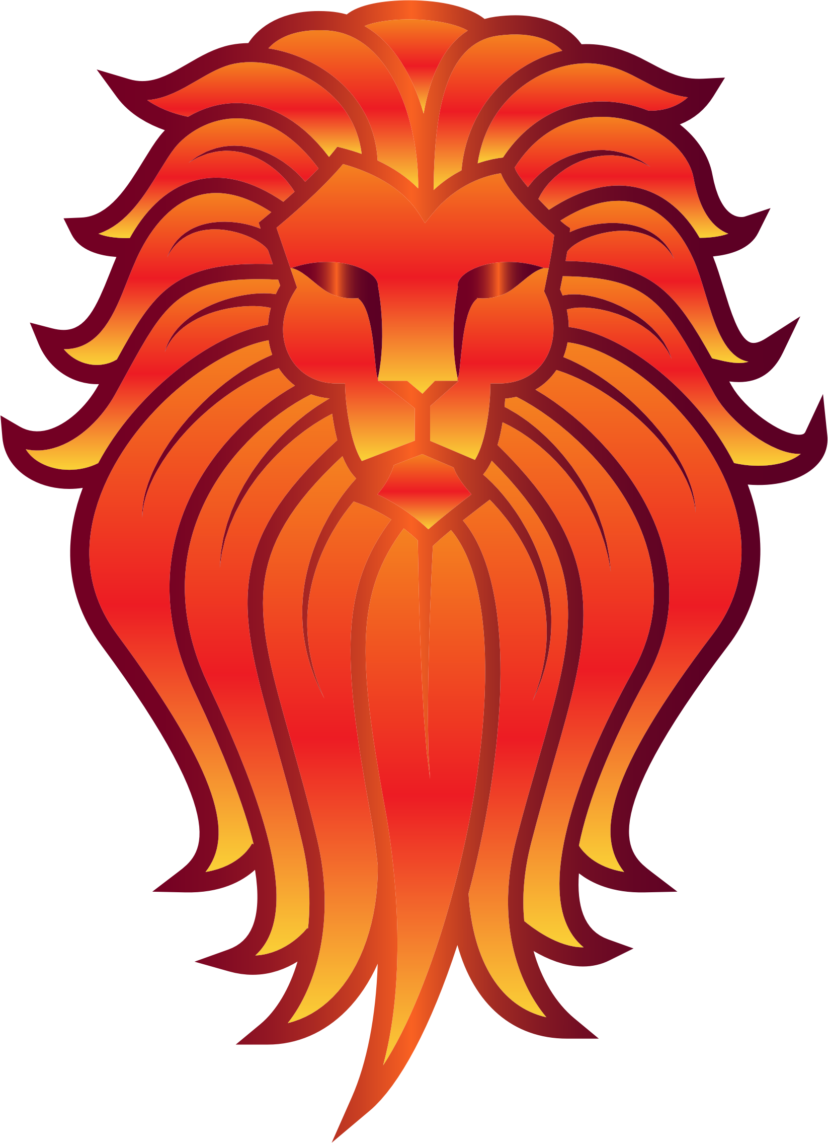 Big Image - Lion On A Totem Pole Clipart (1646x2270), Png Download
