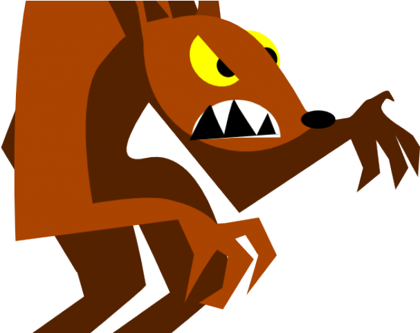 Werewolf Clipart Cartoon - Cartoon Werewolf Png Transparent Png (640x480), Png Download