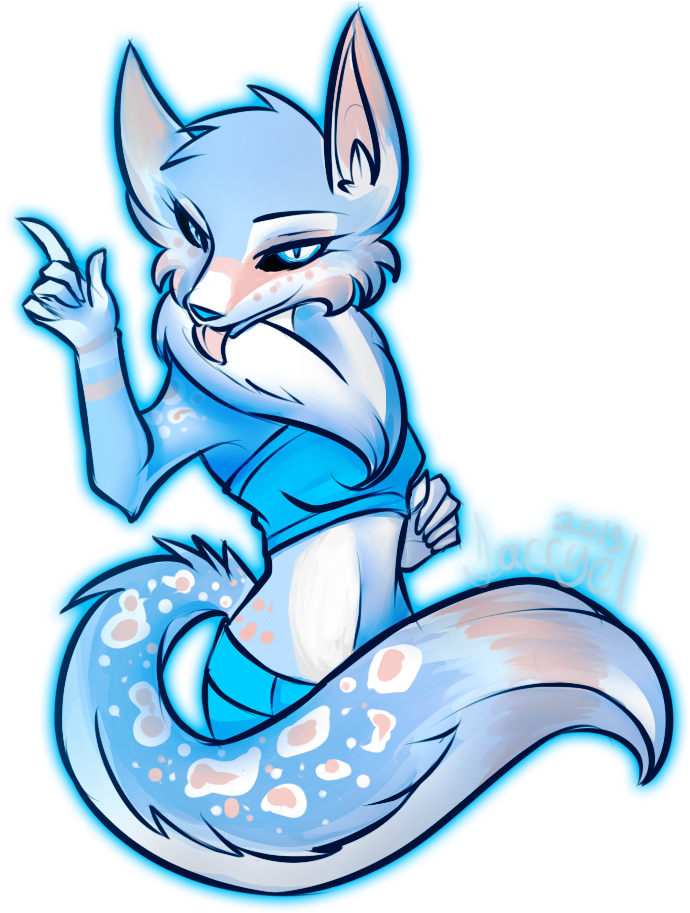 Arctic Fox Clipart Simple Cartoon - Girl Arctic Fox Cartoon - Png Download (710x919), Png Download
