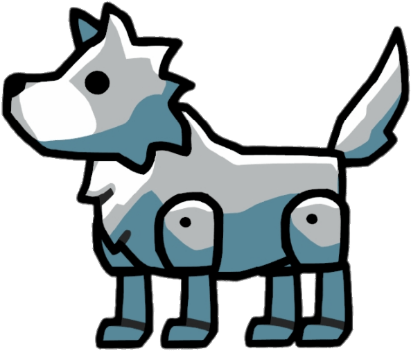 Wolf Pup - Wolf Scribblenauts Transparent Clipart (664x575), Png Download