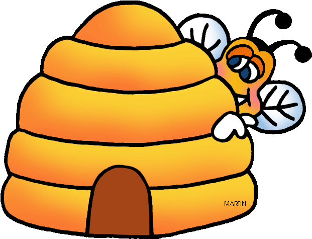 Bee And Hive - Honey Bee Hive Clip Art - Png Download (648x528), Png Download