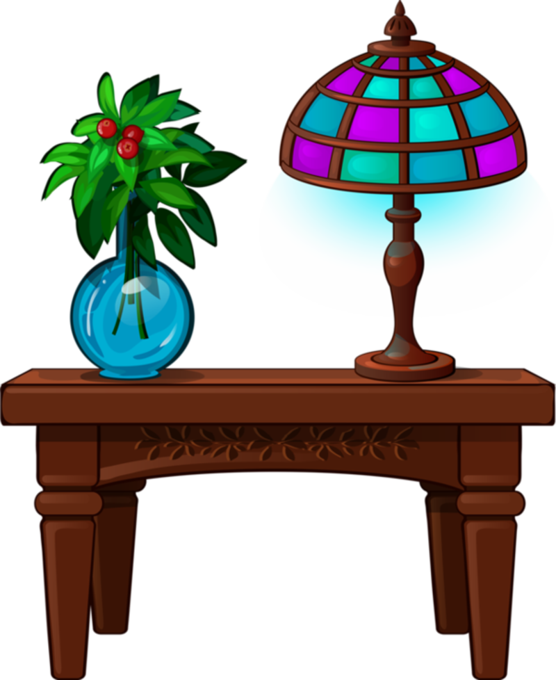 0d3c7532 - Florero En La Mesa Animado Clipart (800x978), Png Download