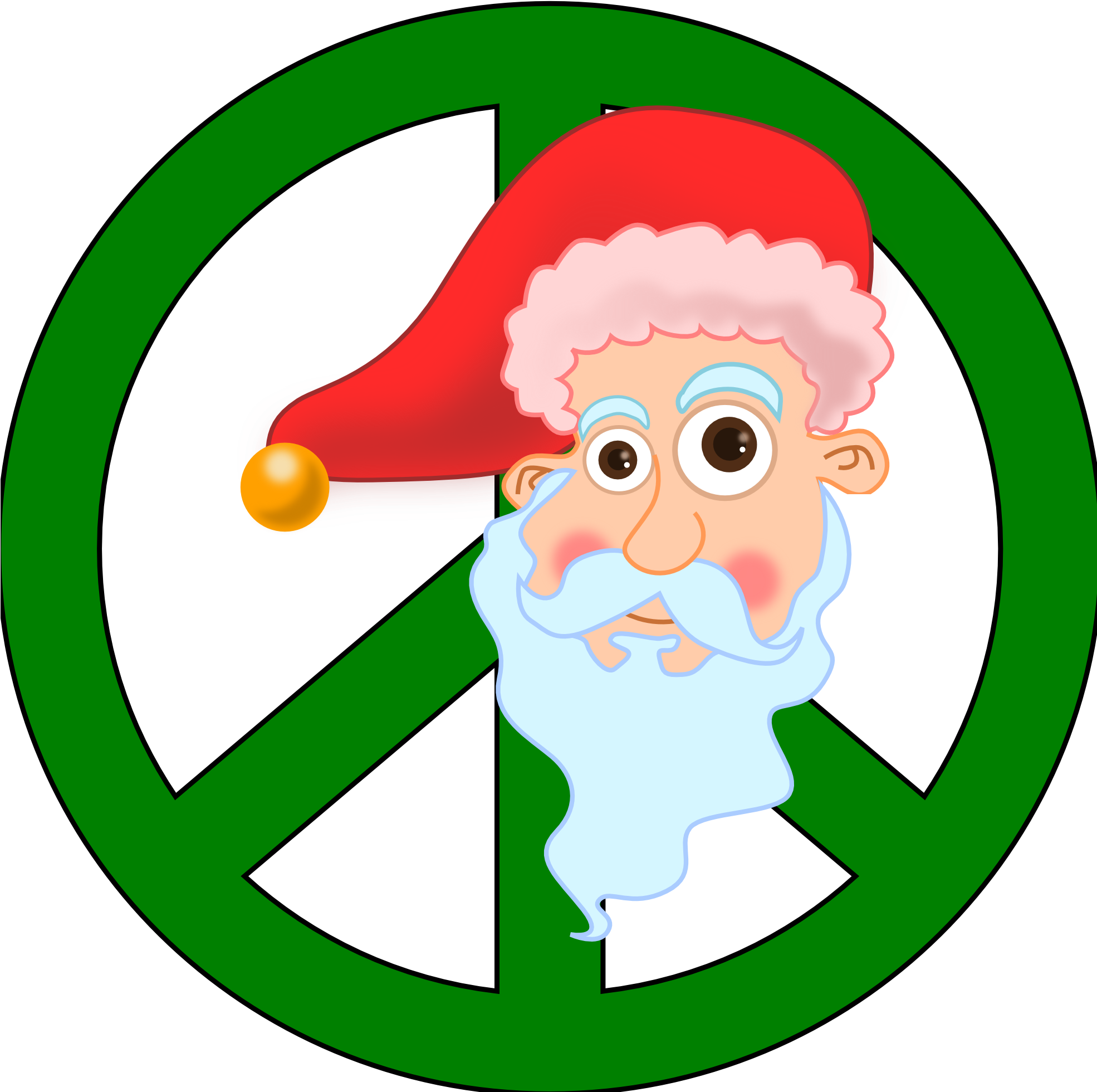 Christmas Peace Sign Clip Art - Christmas Day - Png Download (1969x1969), Png Download