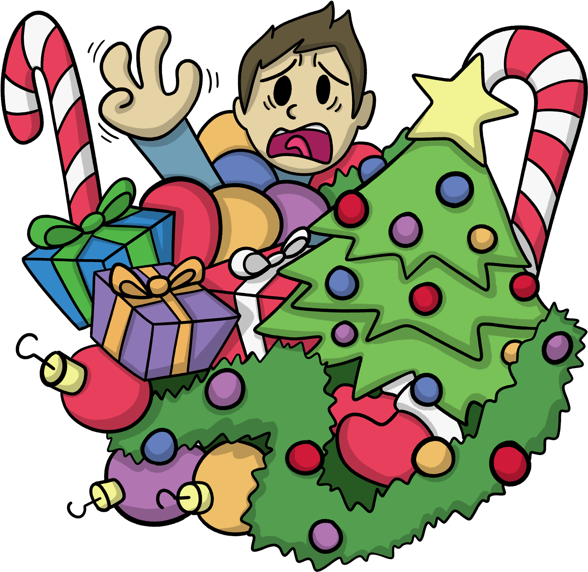 Corporations Are Ruining The Christmas Season - Cartoon Clipart (2048x1966), Png Download