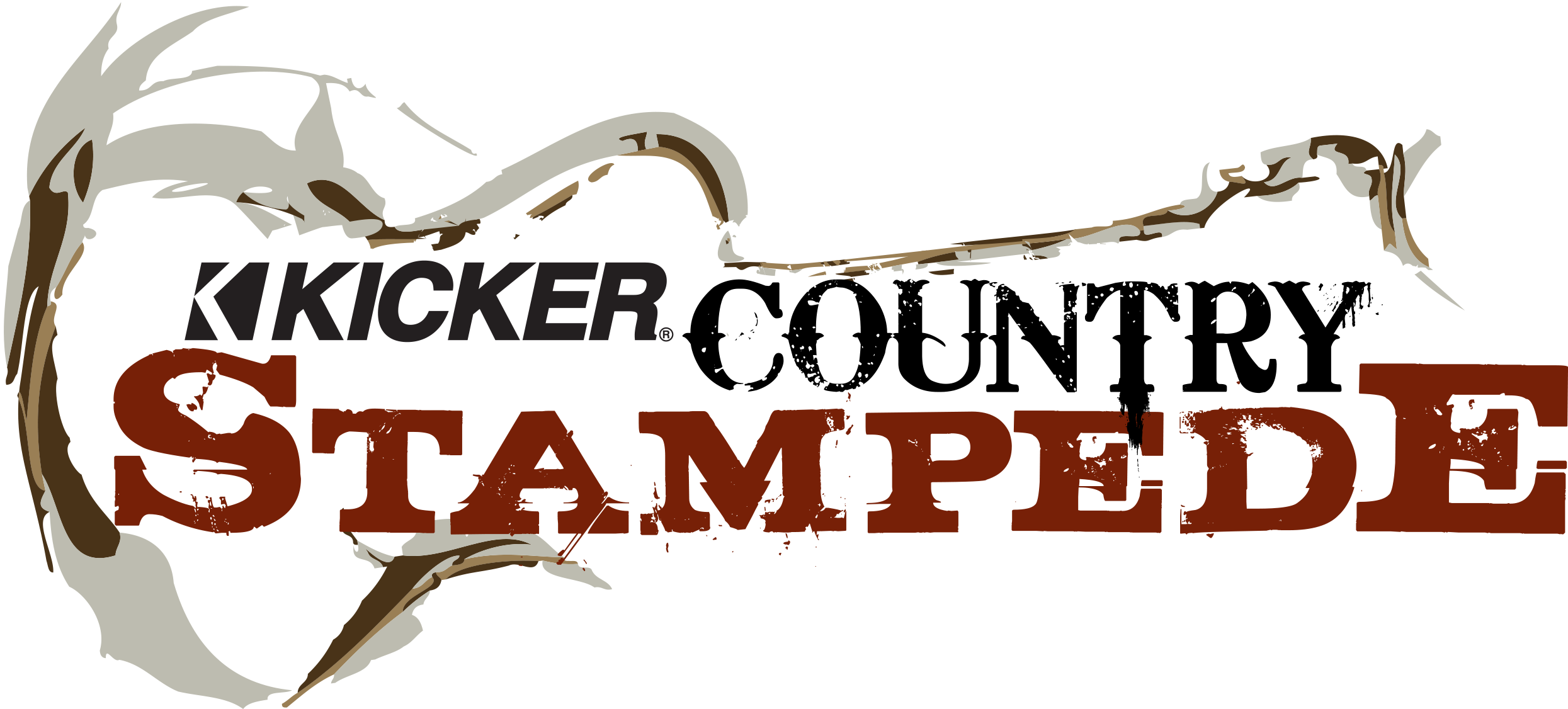 Country Clipart Country Concert - Kicker Country Stampede Logo - Png Download (2490x1126), Png Download