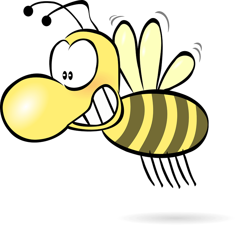 Cartoon Bee Without White Background Clipart (566x800), Png Download