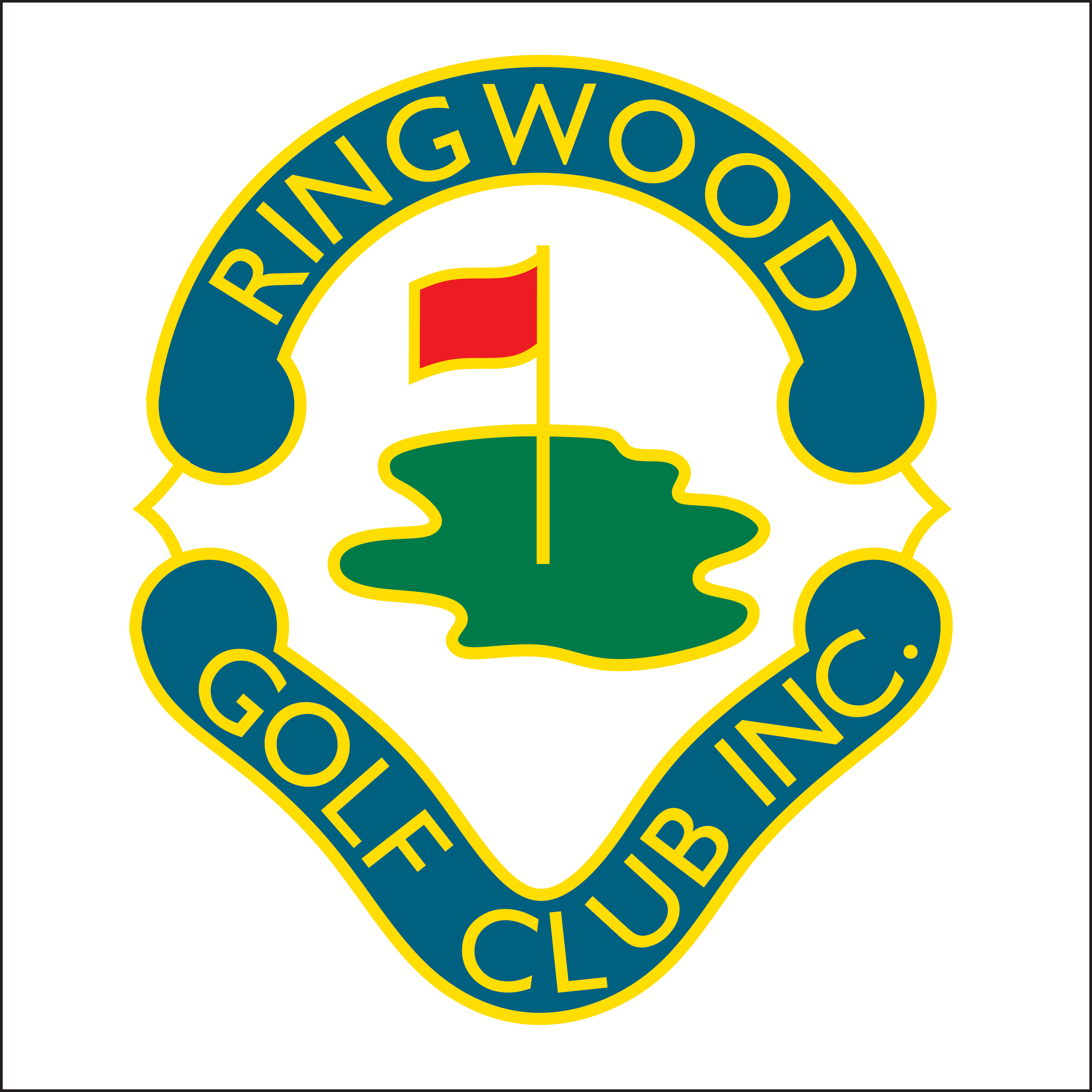 Ringwood Golf Club - Golf Club Clipart (3415x3415), Png Download