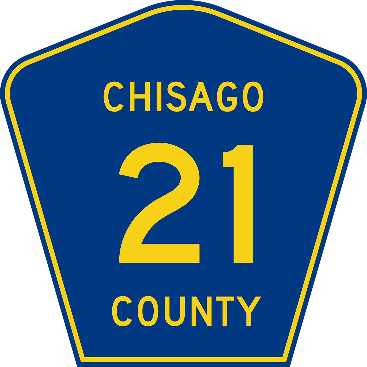 County Road Sign Blue Clipart (1280x1280), Png Download
