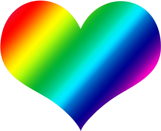 Rainbow Heart Png - Corazones De Arcoiris Clipart (675x517), Png Download