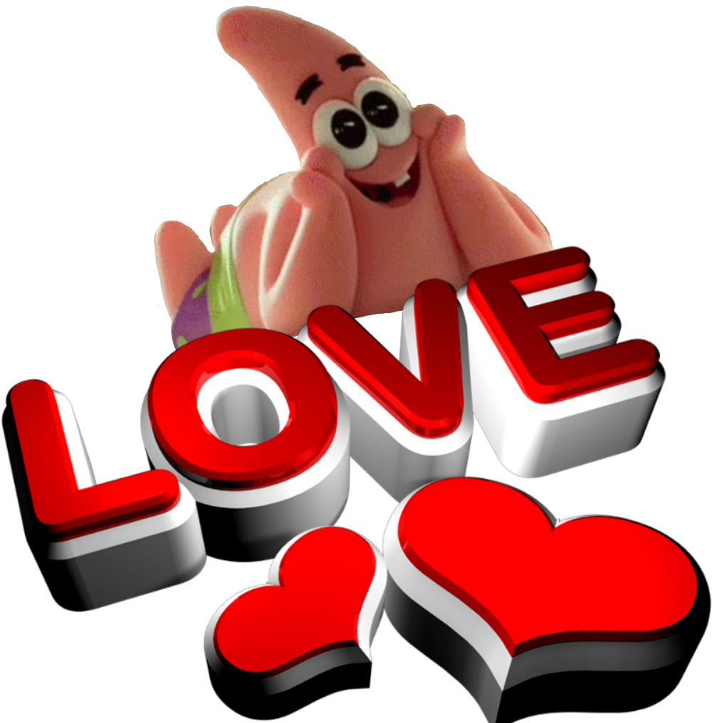 Patrick Star Spongebob Boboesponja Amor Love Paixão - Love Png Images Hd Clipart (1024x1024), Png Download