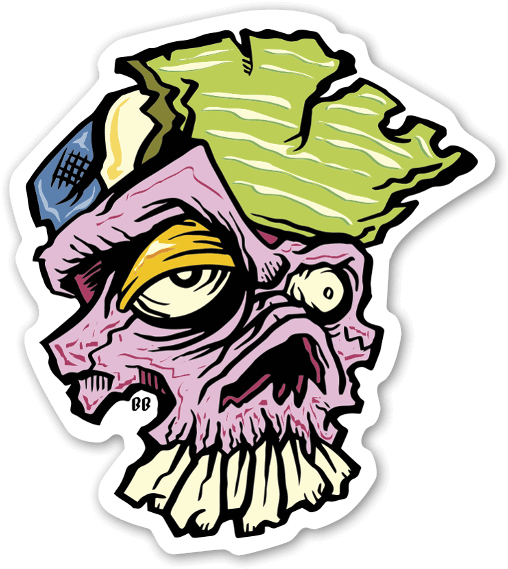 Skull Clipart Wicked - Cartoon Sticker Skull Png Transparent Png (536x600), Png Download