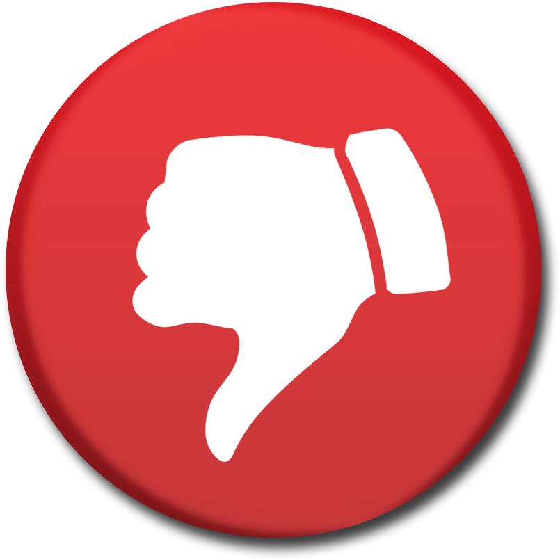 Thumbs Up Clip Art Images Free - White X Red Background - Png Download (875x853), Png Download