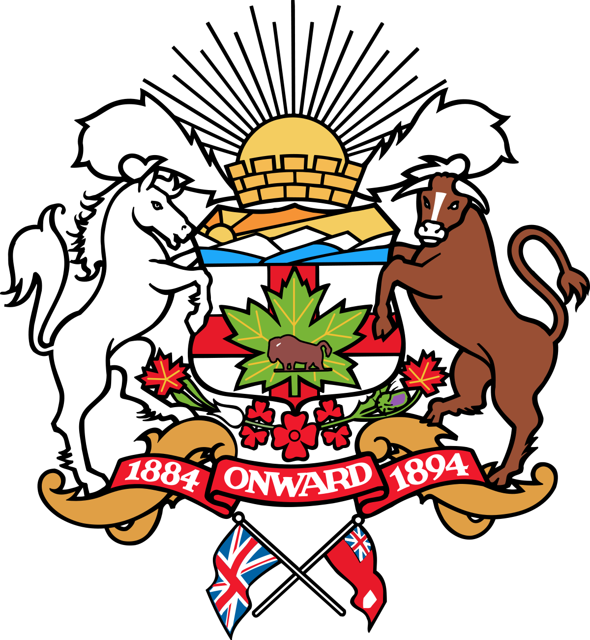 Calgary Coat Of Arms Clipart (1200x1300), Png Download