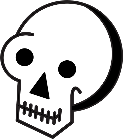 Skull Rubber Stamp - Skull Clipart (600x600), Png Download