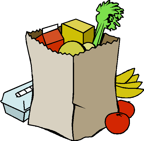 What's Cooking - Grocery Bag Of Food Clipart (592x581), Png Download