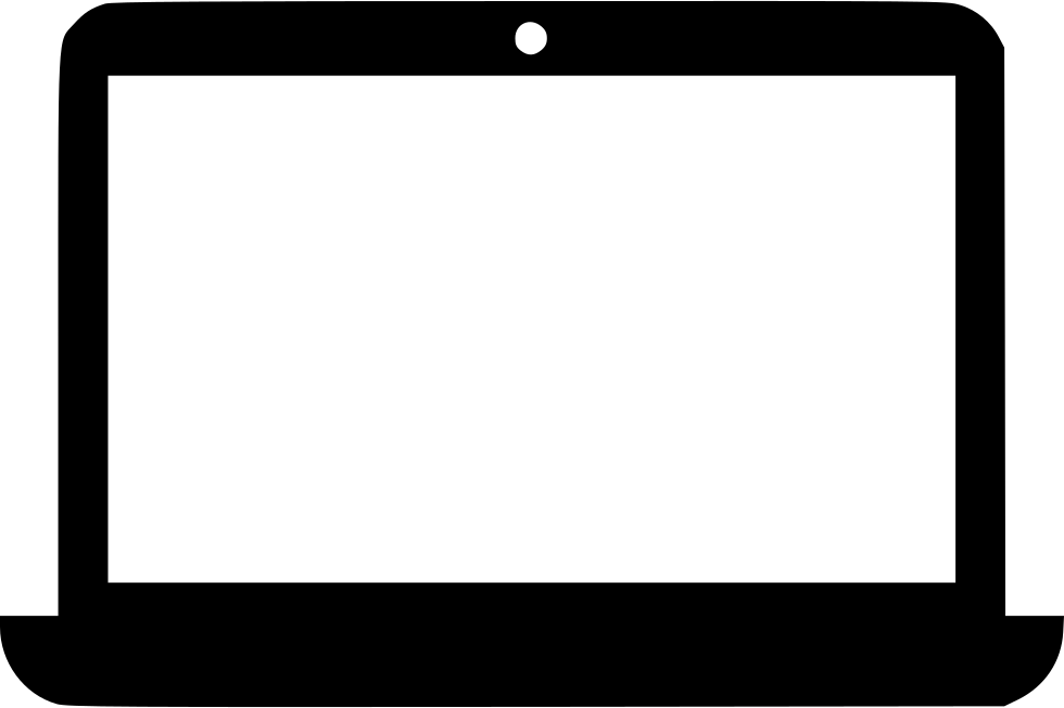 Laptop Svg Black And White Clipart (980x652), Png Download