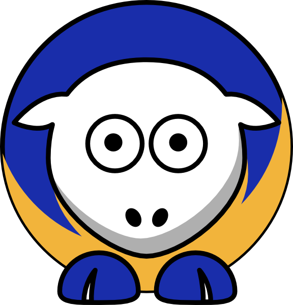 Sheep - Creighton Bluejays - Team Colors - College - Cal State Fullerton Titans Clipart (576x600), Png Download