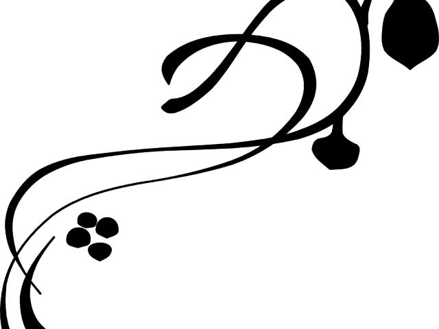 Decorative Border Clipart Sign - Vines Clip Art - Png Download (640x480), Png Download