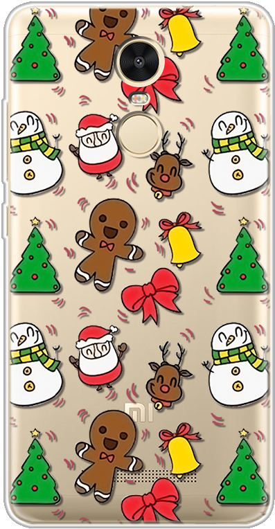 Christmas Deer Cover For Xiaomi Redmi 4x 3 4 4a 5 Plus - Xiaomi Mi A1 Clipart (800x800), Png Download