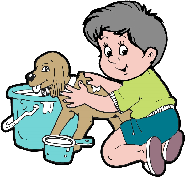 Dog Puppy Clip Art Transprent Png Free - Dog Taking A Bath Clipart Transparent Png (600x600), Png Download