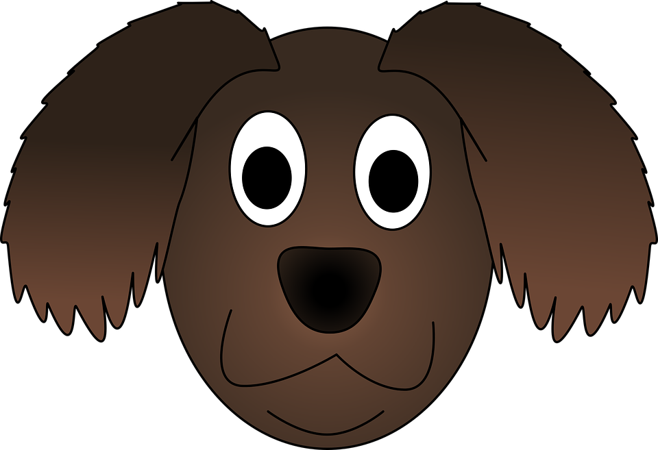 Adorable Clipart Brown Puppy - Vector Dog Head Png Transparent Png (960x657), Png Download